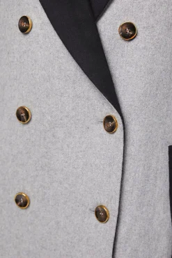 Wallis Manteau à Col et Détails de Poche Contrastés<Femme Manteaux Et Vestes D’Automne|Vestes & Manteaux