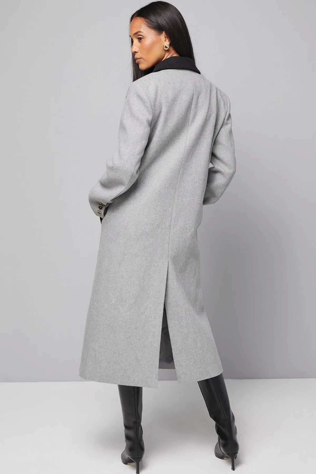 Wallis Manteau à Col et Détails de Poche Contrastés<Femme Manteaux Et Vestes D’Automne|Vestes & Manteaux