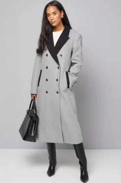Wallis Manteau à Col et Détails de Poche Contrastés<Femme Manteaux Et Vestes D’Automne|Vestes & Manteaux
