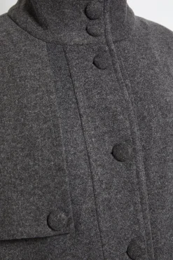 Manteau à Col Montant Boutonné Principles by Wallis