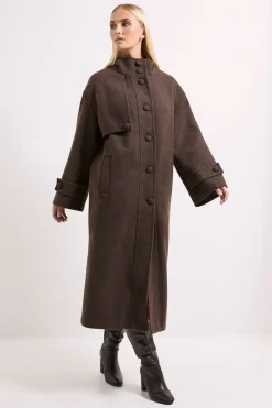Manteau à Col Montant Boutonné Principles by Wallis
