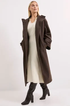 Manteau à Col Montant Boutonné Principles by Wallis
