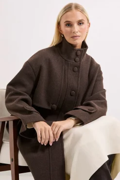Manteau à Col Montant Boutonné Principles by Wallis