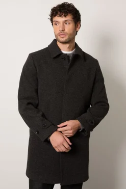Burton Manteau Col Tailleur Gris Anthracite Aspect Laine<Homme Manteaux Et Vestes