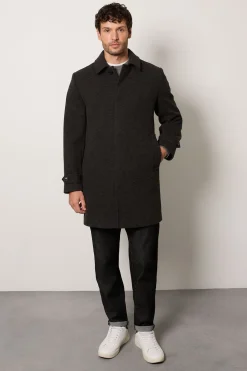 Burton Manteau Col Tailleur Gris Anthracite Aspect Laine<Homme Manteaux Et Vestes