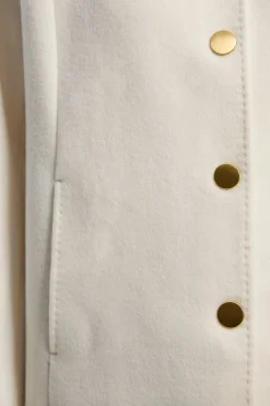KarenMillen Manteau Court Ajusté en Laine Brossée avec Écharpe Amovible - Taille Haute<Femme Tailleurs|Vestes & Manteaux