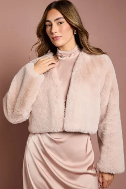 Coast Manteau Court Bordé à Bordé en synthétique Blush Occasion<Femme Manteaux Et Vestes D’Automne|Vestes & Manteaux