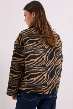 Dorothy Perkins Manteau Court Boxy à Imprimé Zèbre<Femme Zebra Print|Vestes & Manteaux
