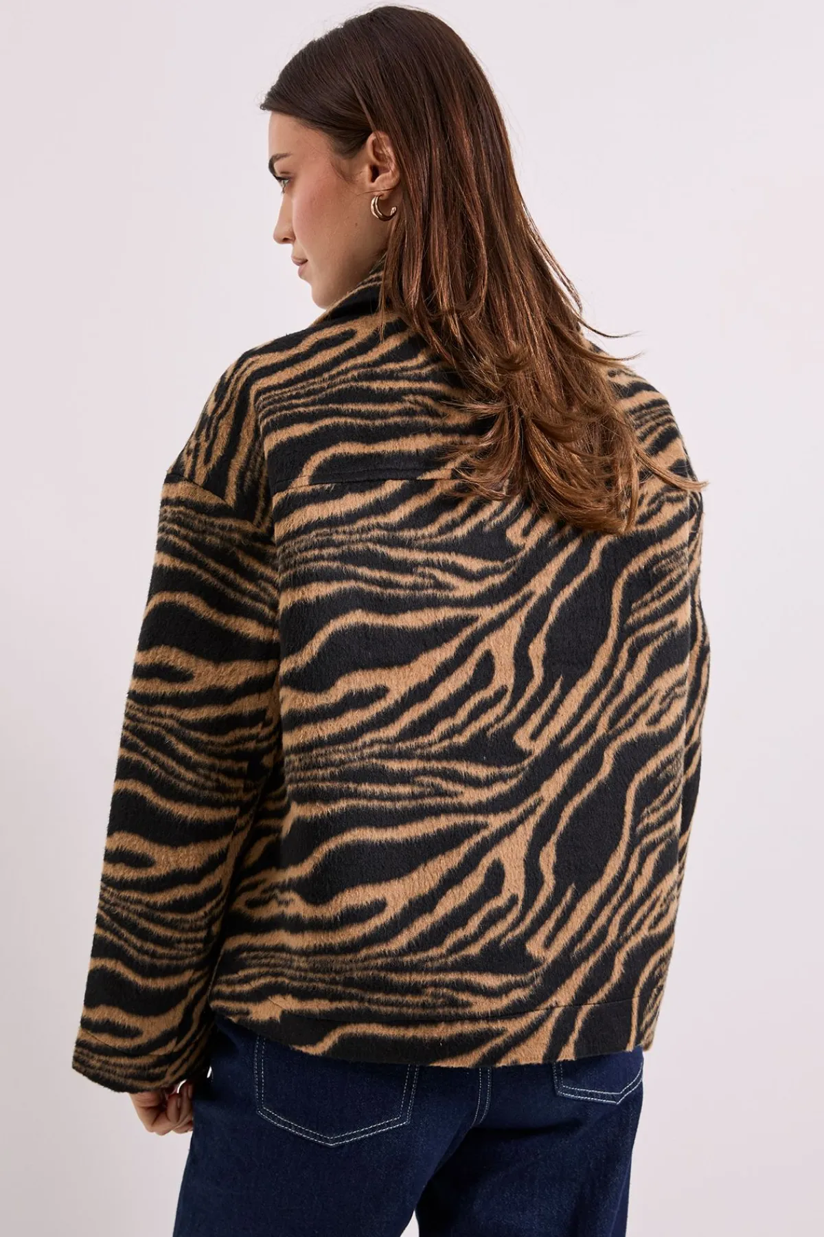 Dorothy Perkins Manteau Court Boxy à Imprimé Zèbre<Femme Zebra Print|Vestes & Manteaux
