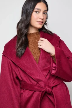 Manteau Court à Casynthétiqueche avec Ceinture
