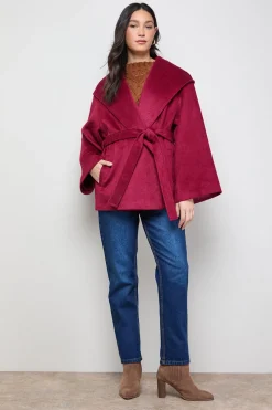 Manteau Court à Casynthétiqueche avec Ceinture