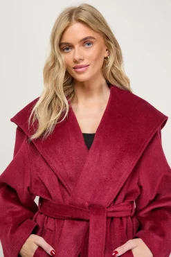 Manteau Court à Casynthétiqueche avec Ceinture