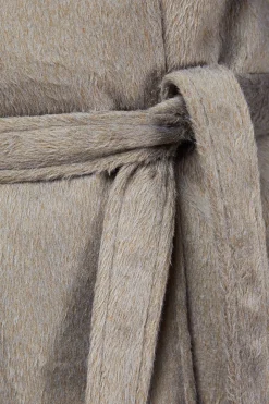 Manteau Court Ceinturé à Détail Portefeuille