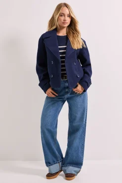 Dorothy Perkins Manteau Court à Col Large avec Détail aux Poignets<Femme Manteaux Et Vestes D’Automne|Vestes & Manteaux