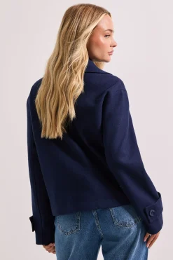 Dorothy Perkins Manteau Court à Col Large avec Détail aux Poignets<Femme Manteaux Et Vestes D’Automne|Vestes & Manteaux