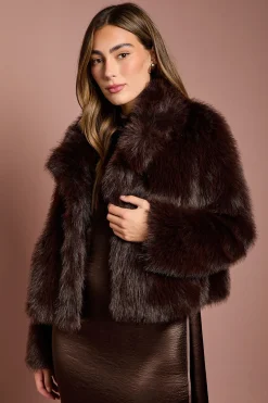 Manteau Court en synthétique Chocolate Occasion