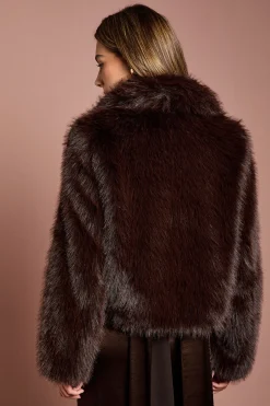 Manteau Court en synthétique Chocolate Occasion