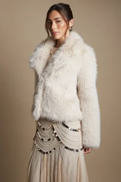 Manteau Court En Synthétique Naturelle Pour Occasion Spéciale