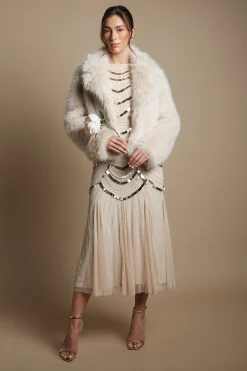 Manteau Court En Synthétique Naturelle Pour Occasion Spéciale