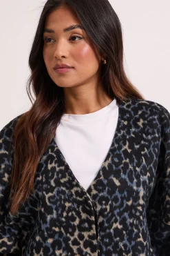 Manteau Court sans Col à Imprimé Animal Petite