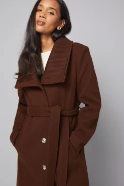 Wallis Manteau Croisé à Col Tricoté avec Fermeture Boutonnée<Femme Manteaux Et Vestes D’Automne|Vestes & Manteaux