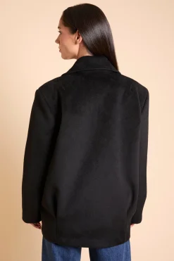 Manteau Croisé À Coupe Décontractée