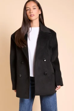 Manteau Croisé À Coupe Décontractée