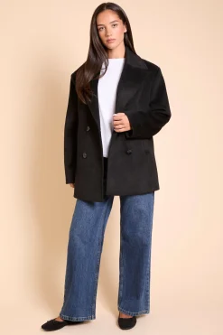 Manteau Croisé À Coupe Décontractée