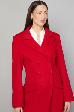 Manteau Croisé à Détails de Poches