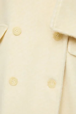 Manteau Croisé en Sergé avec Détail Écharpe