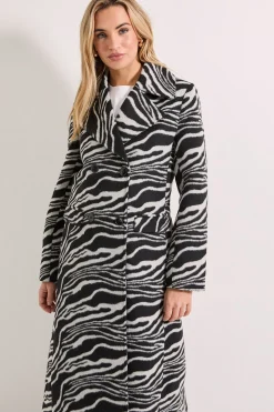 Manteau Croisé Imprimé Zèbre