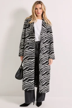 Manteau Croisé Imprimé Zèbre