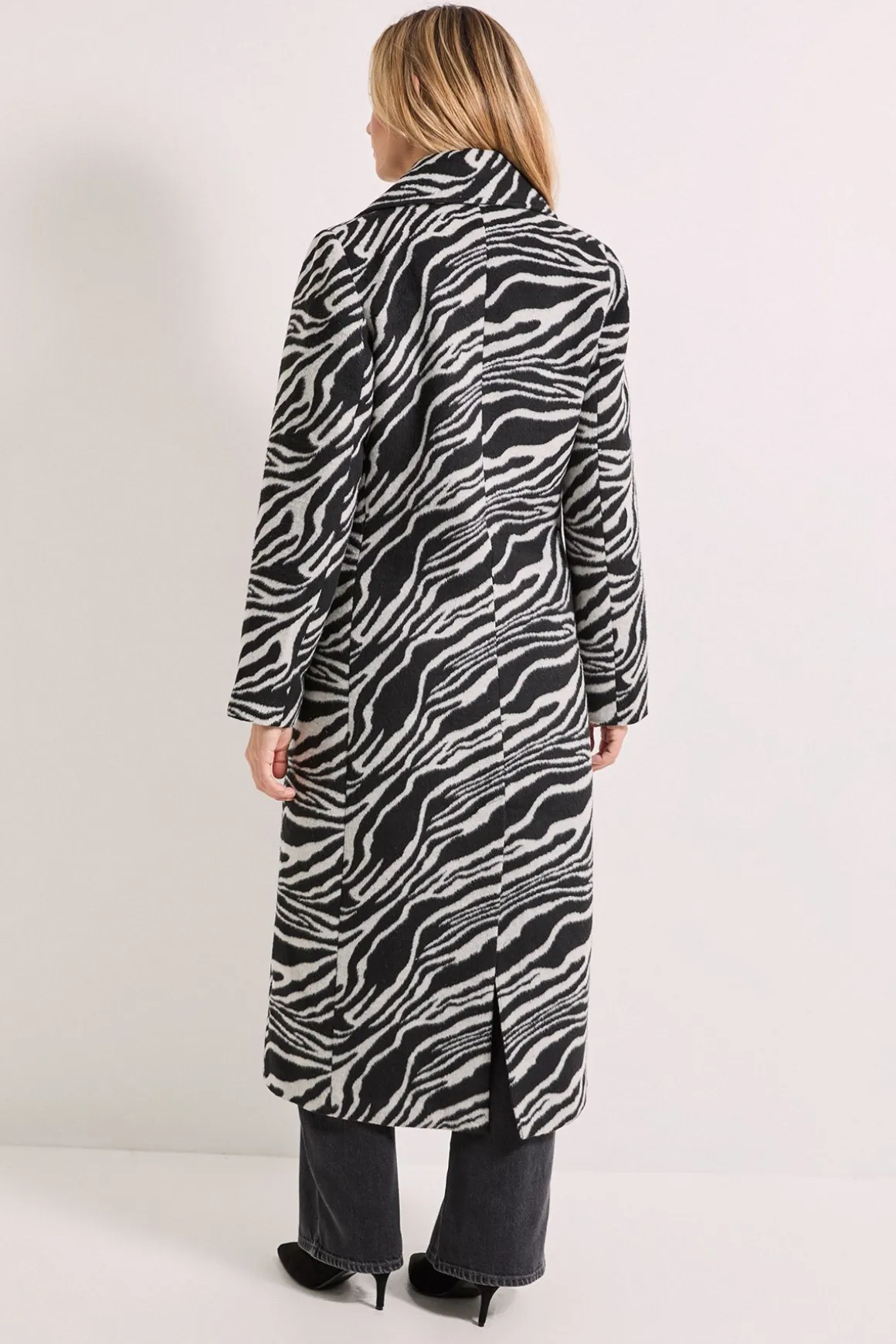 Manteau Croisé Imprimé Zèbre