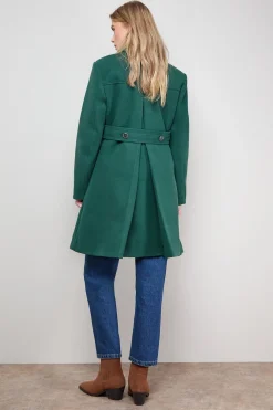 Manteau Dolly Boutonné en Fausse Laine