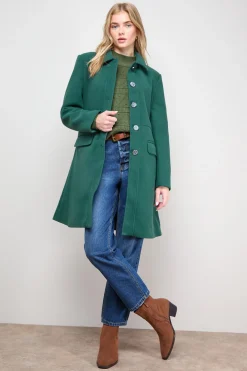 Manteau Dolly Boutonné en Fausse Laine