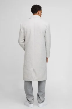 boohooMAN Manteau à double boutonnage en bouclé texturé à épaules tombées et revers<Homme Manteaux Et Vestes