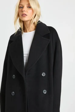 boohoo Manteau à double boutonnage look laine<Femme Manteaux Et Vestes D’Automne|Vestes & Manteaux