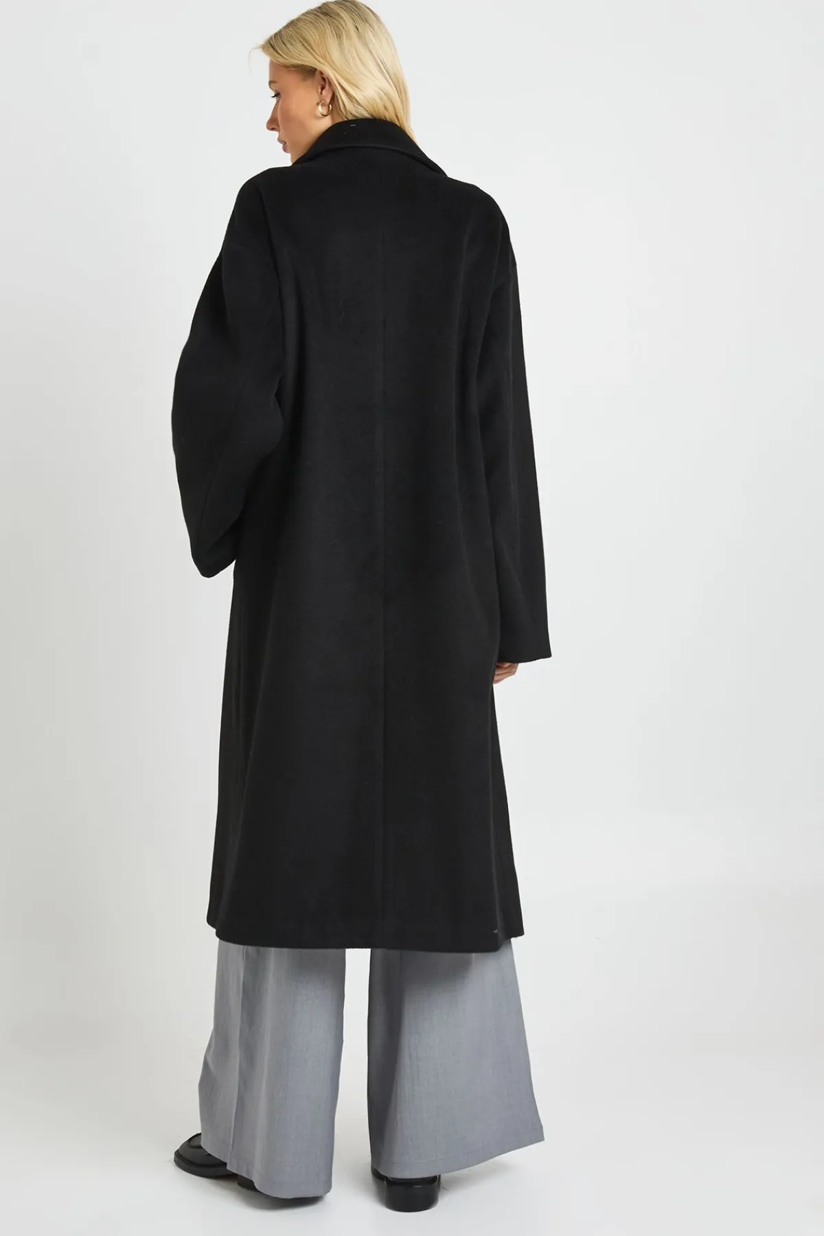 boohoo Manteau à double boutonnage look laine<Femme Manteaux Et Vestes D’Automne|Vestes & Manteaux