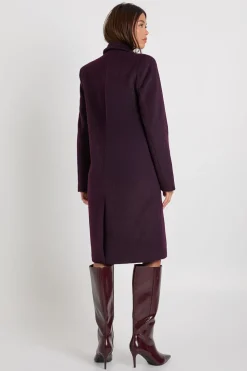 Manteau à double boutonnage style laine