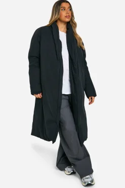 Manteau doudoune matelassé de maternité à ceinture