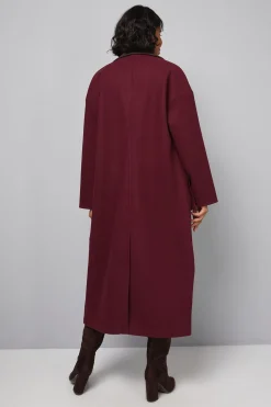 Manteau à Détail Foulard Double Face