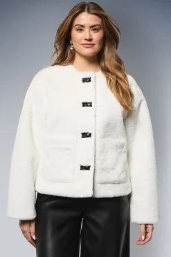 Wallis Manteau à Détails Boutons en synthétique<Femme Vestes & Manteaux
