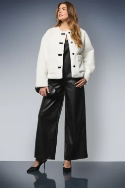 Wallis Manteau à Détails Boutons en synthétique<Femme Vestes & Manteaux