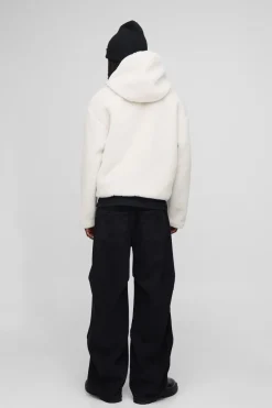 boohooMAN Manteau duffle à bouton-pression en synthétique, coupe décontractée<Homme Manteaux Et Vestes