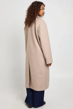 Manteau duffle maxi à détails à bouton-pression