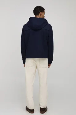 Manteau duffle oversize à coupe carrée en melton, à capuche avec boutons toggle