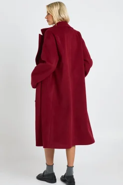 boohoo Manteau effet laine à double boutonnage<Femme Manteaux Et Vestes D’Automne|Vestes & Manteaux