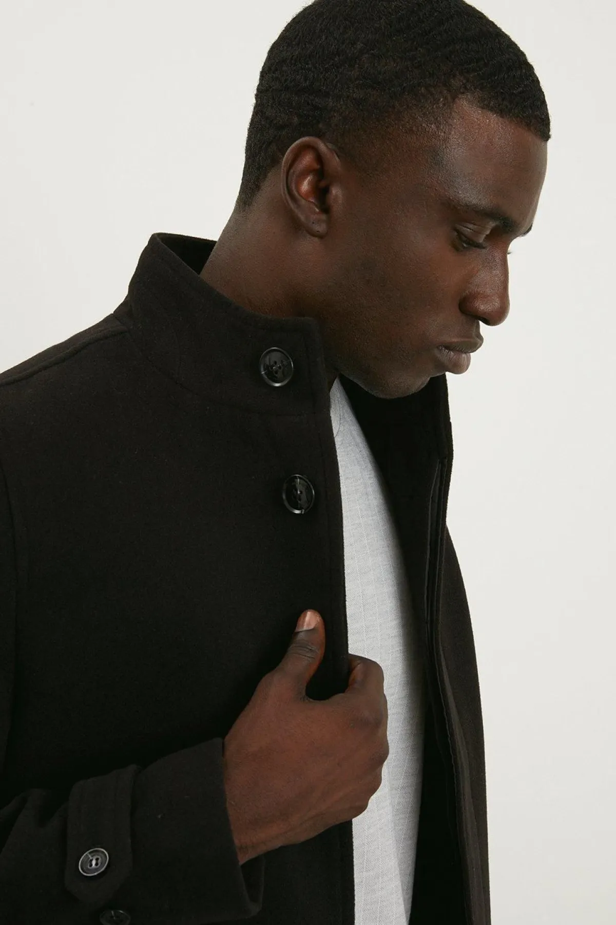 Burton Manteau En Mélange De Laine Col Cheminée<Homme Manteaux Et Vestes