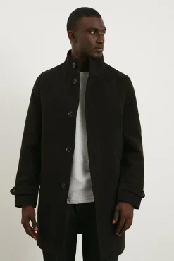 Burton Manteau En Mélange De Laine Col Cheminée<Homme Manteaux Et Vestes
