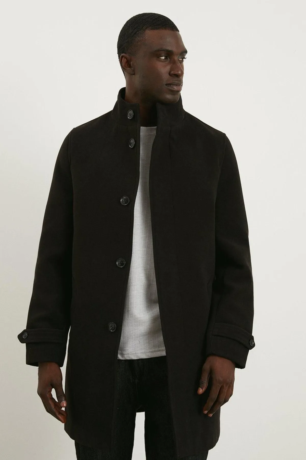 Burton Manteau En Mélange De Laine Col Cheminée<Homme Manteaux Et Vestes